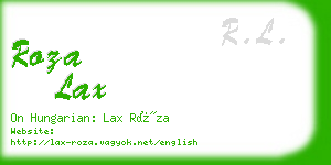 roza lax business card